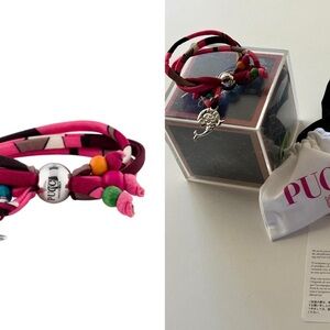 S O L D Emilio Pucci Signed Bracelet & HeadBand Set